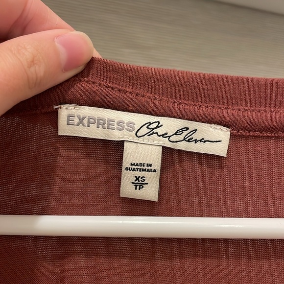 2 EXPRESS SHIRTS! Size: XS PERFECT CONDITION! Mauve Pink and Burgundy! - Picture 11 of 12